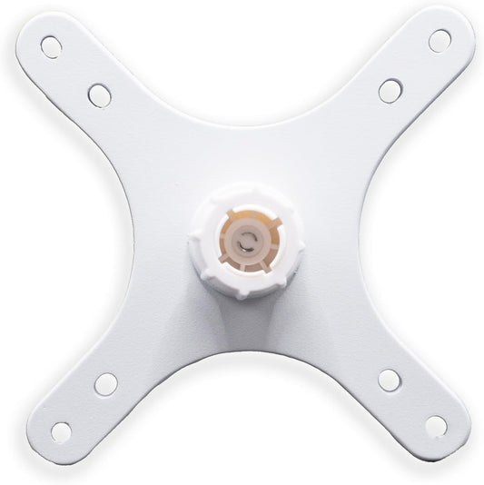 Kado Portable Monitor Stand Bracket Plate Adapter White, Wall Mount Arm Mount 17mm Ball Head to 100x100mm 75x75mm M4 Screw Set, Tripod Camera Stand for Desktop Monitor Portrait/Landscape Mode