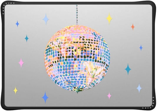 CASETiFY Impact MacBook Air 15" (M2-M4) Case [Cushioned Impact Corners/Scratch-Resistant/Anti-Slip Grip] - Disco - Clear Black