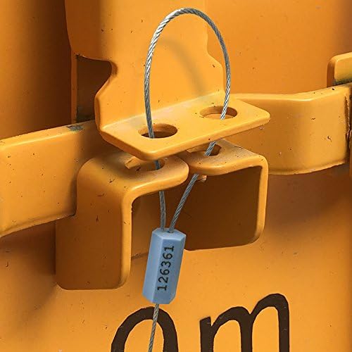 35" Steel Wire Cable Seals Tamper Resistant Security Seal Tags Numbered Self-Locking Safety Seals Length 90 cm (Pack of 100pcs, Yellow)