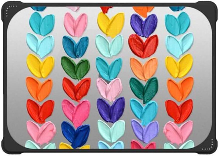 CASETiFY Bounce MacBook Pro 16-inch (M3/M4) Case [Enhanced Protective Corner Design/Ventilation Cutouts/Anti-Slip Grip] - Clear Polka Daubs Hearts - Clear Black