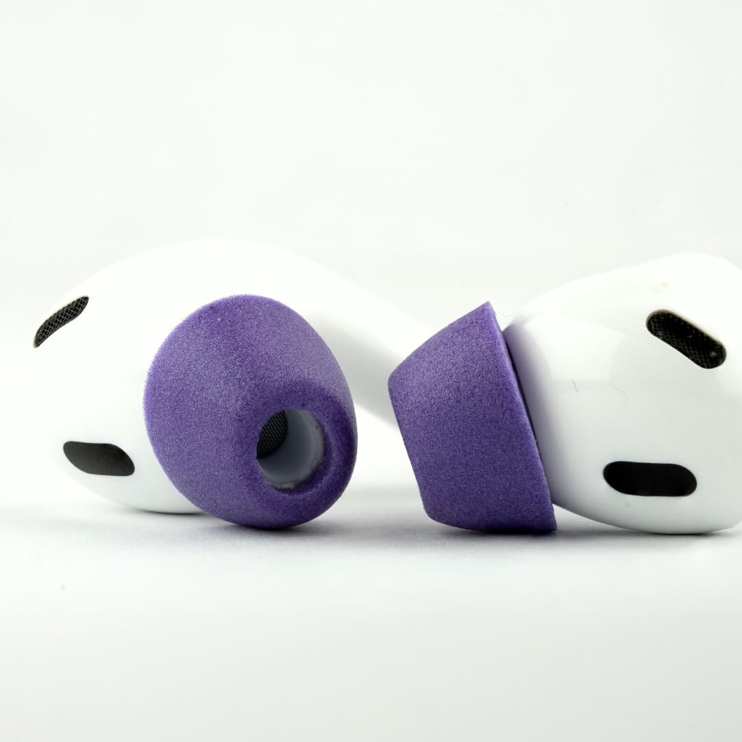 Comply TrueGrip MAX | Premium Memory Foam Replacement Earbud Tips for Apple AirPods Pro 1 & 2 | Long Lasting Comfort, MAX Durability, Secure Fit, Superior Noise Isolation| Purple (Small) (3 Pairs)