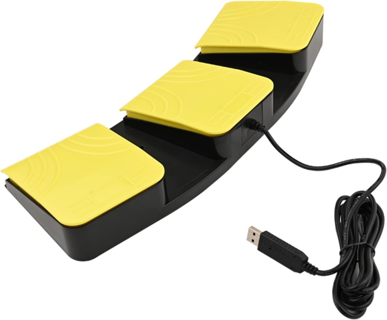 USB Foot Pedal for PC Gaming,Optical Control Foot Switch,Computer Map Mouse Keyboard Hotkey Combination Key Keypress Simulator Program Page Turner Transcription HID (Triple Pedal)