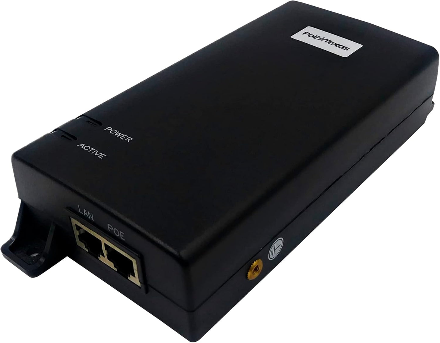 Poe Texas PoE Injector - 802.3bt PoE++ Single Port 4 Pair Power Over Ethernet Injector - 6KV Surge Protection - Active PoE Adapter 55V 60W Output - 10/100/1000 Gigabit Data - Wall Mount Plug & Play