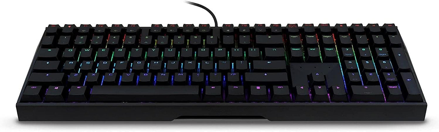 Cherry MX Board 3.0 S Wired Gamer Mechanical Keyboard with Aluminum Housing - MX Red Switches (Slight Clicky) for Gaming and Office - Customizable RGB Backlighting - Full Size - Black