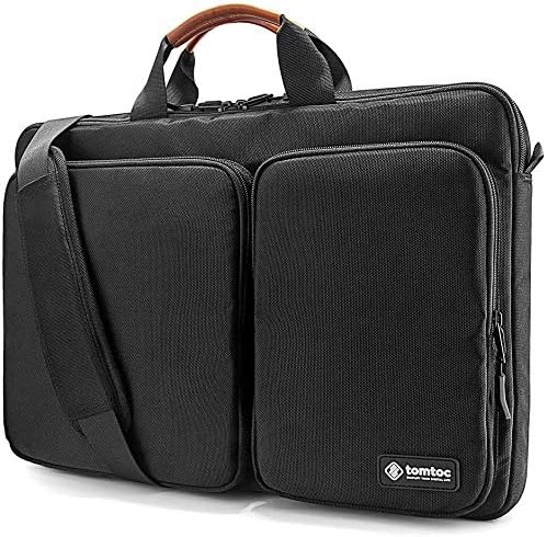 tomtoc 360 Protective Laptop Shoulder Bag compatible with The New Razer Blade Pro 17, HP Envy Laptop 17 Inch, Dell Inspiron 17 3000, ASUS ROG Zephyrus S 17.3 Inch, Notebook Bag with Accessory Pocket