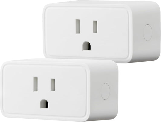 Amazon Basics Smart Plug, Works with Alexa Only, 2.4 GHz Wi-Fi, No Hub Required, 2 Pack, White