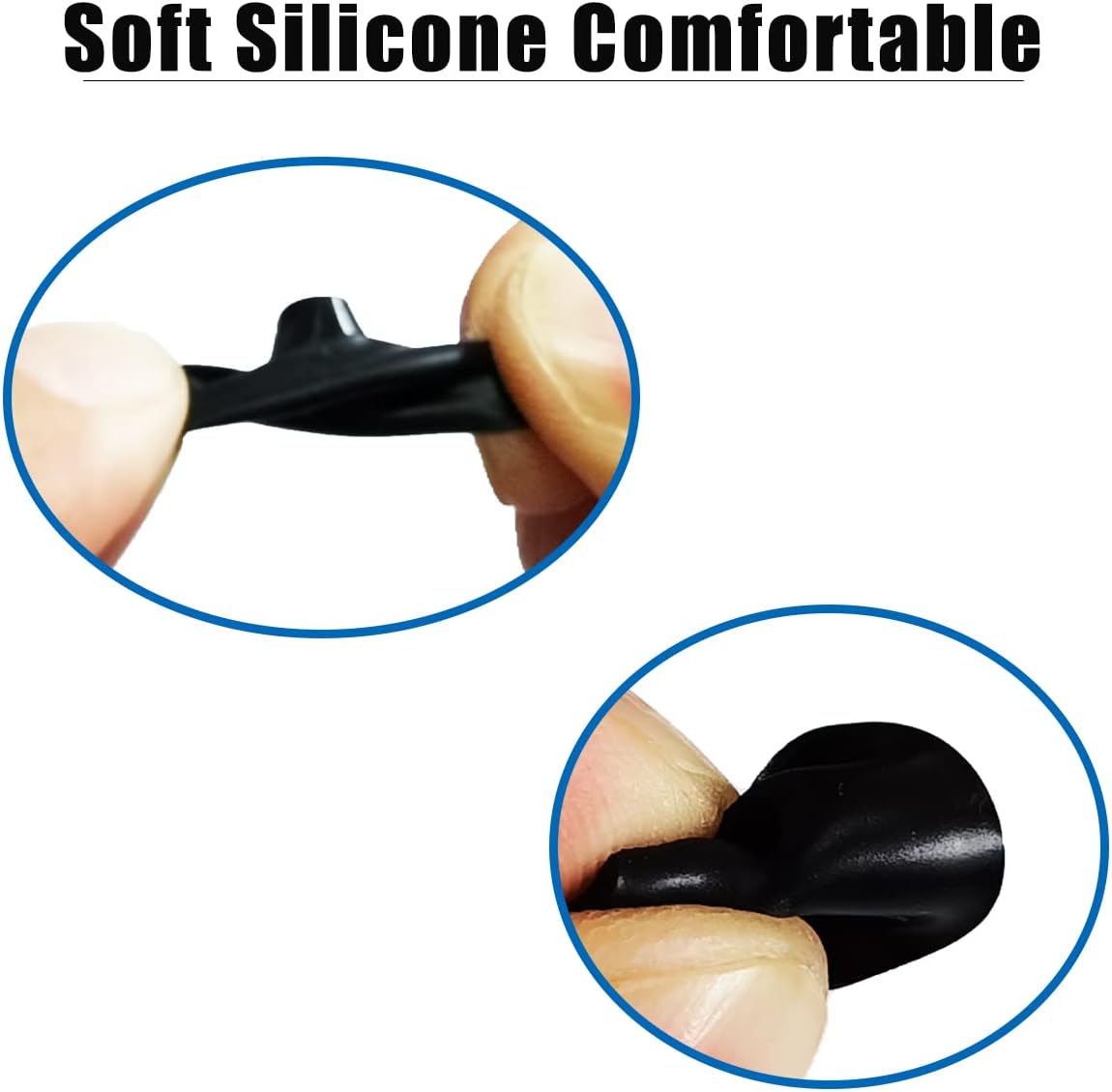 Ear Tips for Beats Studio Buds Silicone Tips Beats Earbuds Replacement for Beats Tips Earbuds Cover 6 Pairs LMS Black