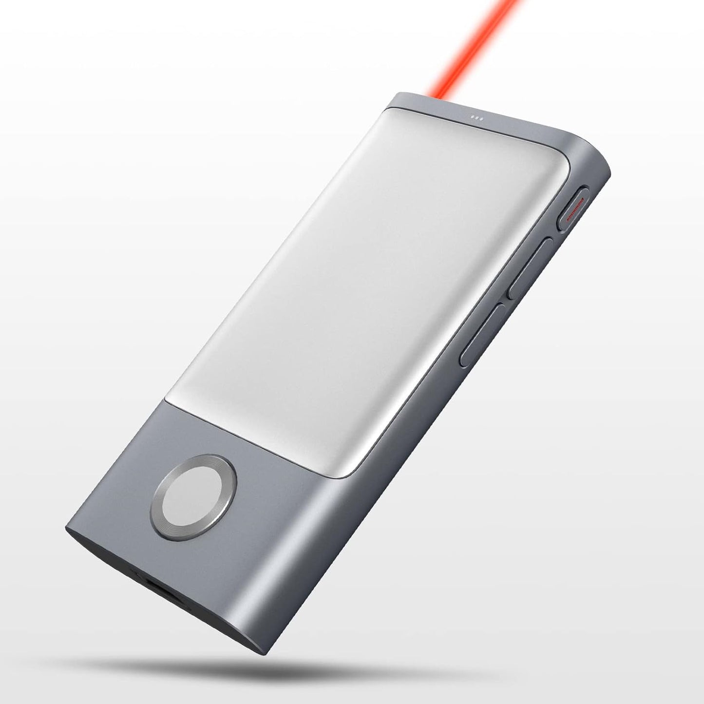 Bluetooth Presentation Clicker Wireless Presenter, Air Mouse with Red Light Presentation Remote for Mac, Windows, iPad OS and Android, Space Gray