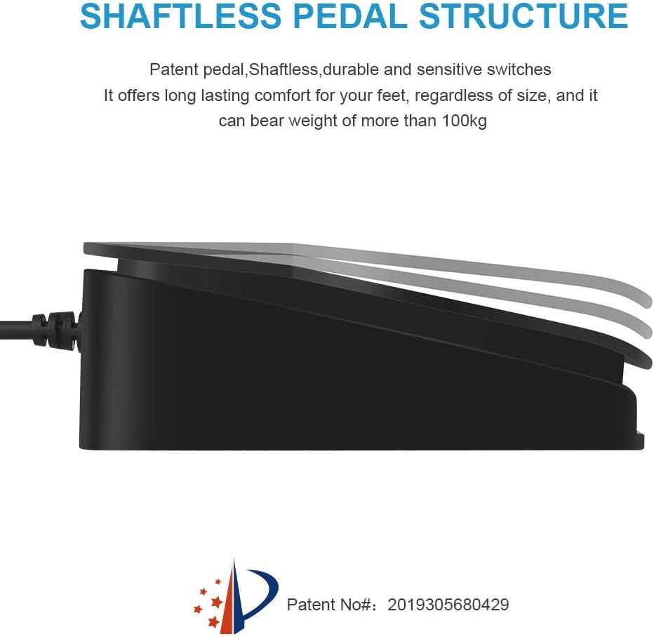 iKKEGOL Upgraded USB Single Foot Pedal Optical Switch Control One Key Program Computer Keyboard Mouse Game Action HID