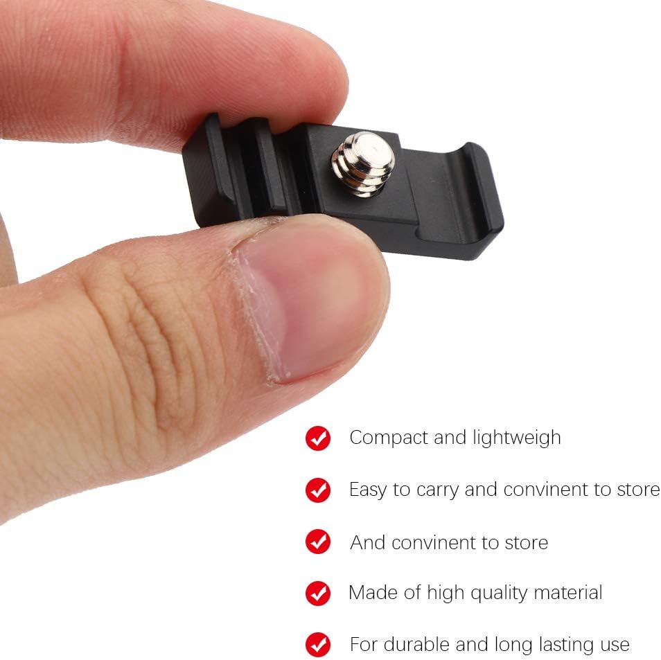 Camera Cage Cable Clamp, CNC Integrated Mounting Clamp, 1/4" Universal Portable Cage Fitting Wire Clip for Camera Data Cable Management