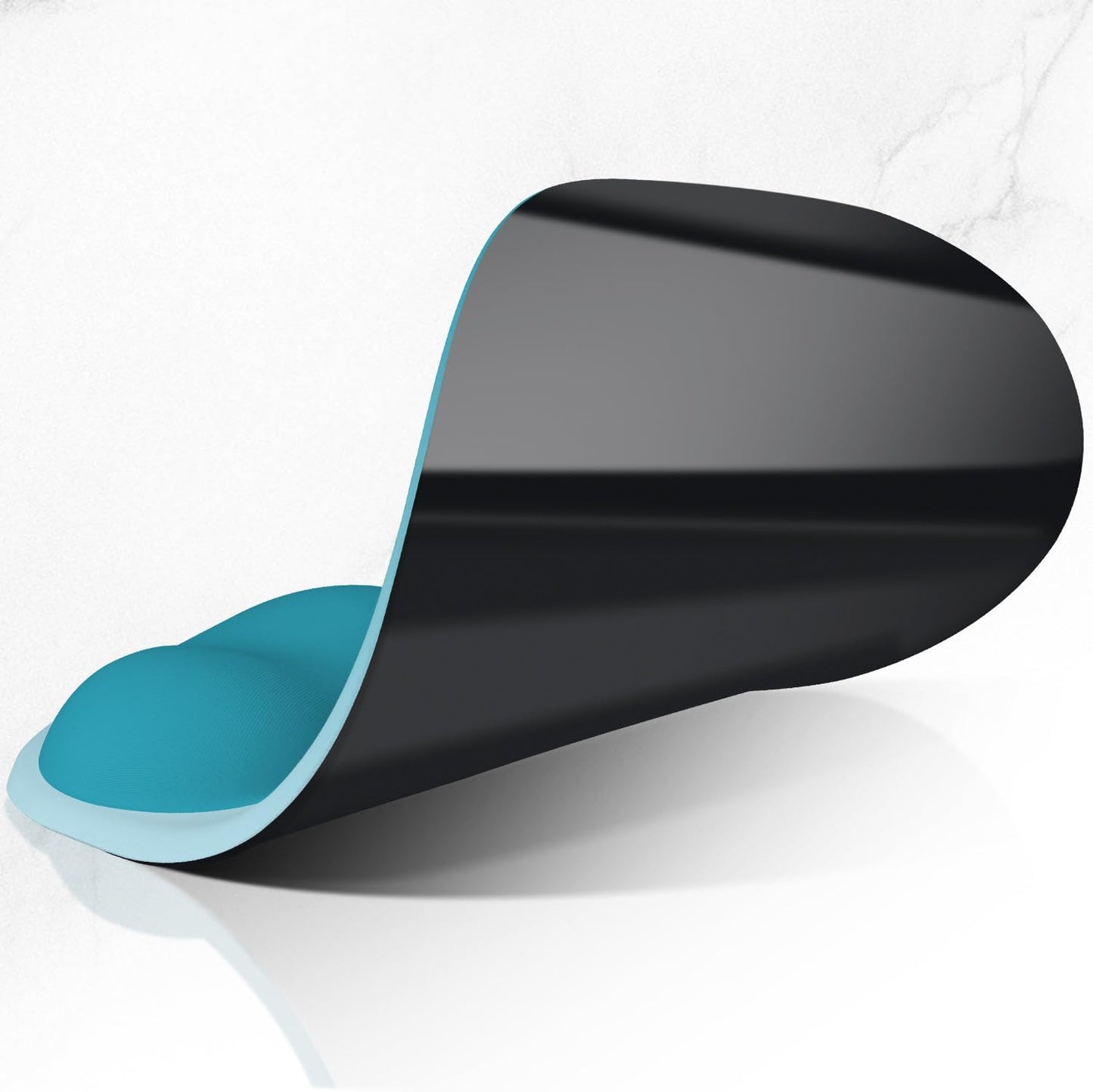 ITNRSIIET Ergonomic Mouse Pad, Cushioned Gel Wrist Rest, Non-Slip Base, Smooth Surface, Compatible with All Mice for Office & Gaming, Desk Accessory, 9.5 x 8.2 inch, Ombre Blue Gradient