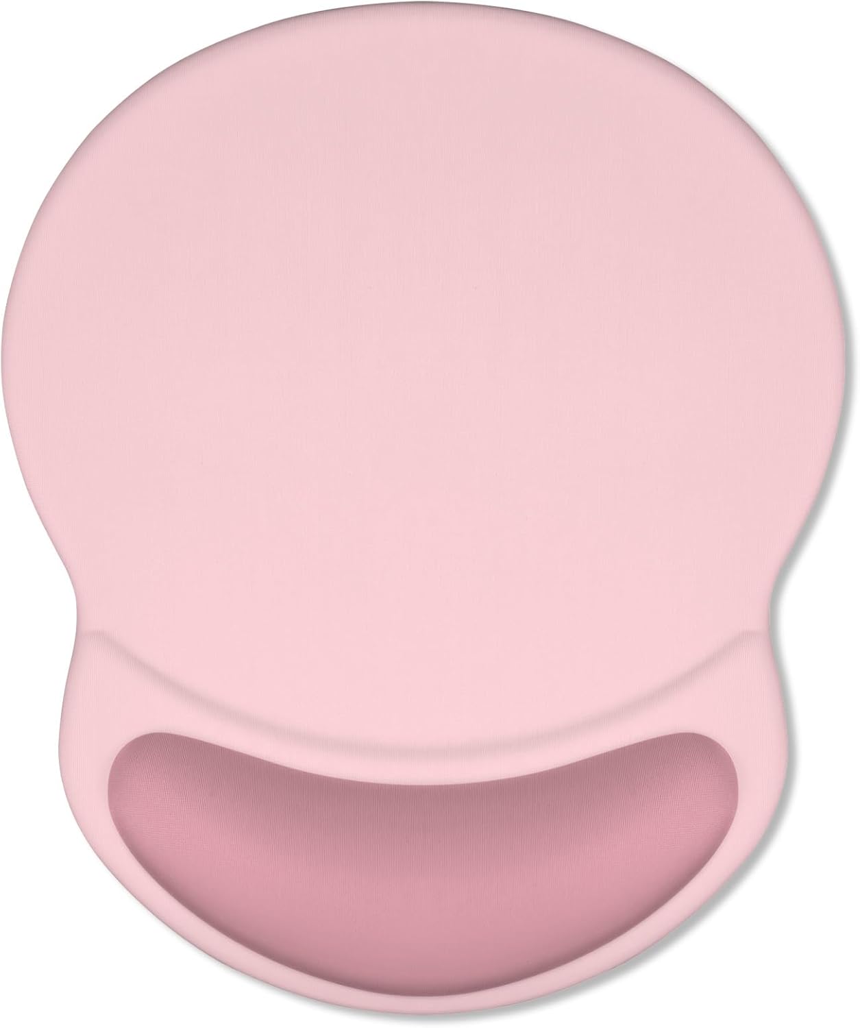 ITNRSIIET Ergonomic Mouse Pad with Comfort Gel Wrist Rest, Non-Slip PU Base, Smooth Textured Surface, Reduces Hand Fatigue & Wrist Pain, 8.7 x 7.2 Inch for Office Gaming Home, Pink Accent