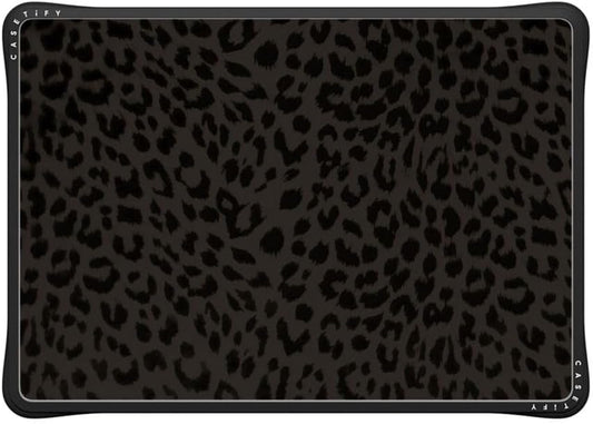 CASETiFY Impact MacBook Air 13" (M1/Intel) Case [Cushioned Impact Corners/Scratch-Resistant/Anti-Slip Grip] - Leon Leopard - Clear Black