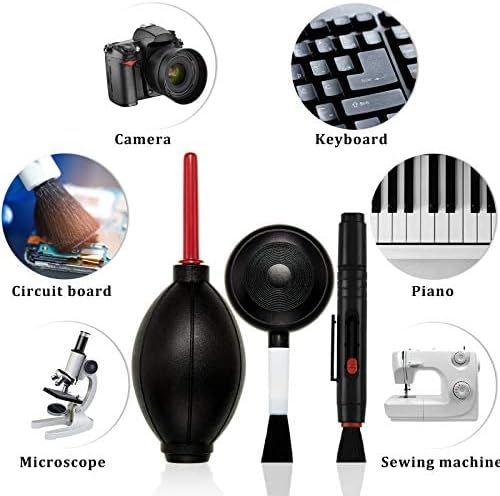 Patelai Camera Cleaning Kit Include Cleaning Pen Brush, Blower Brush Dust Cleaner, Air Blaster Blower Lens Cleaning Kit for Camera, SLR, Telescope, Magnifying Glass, Phone