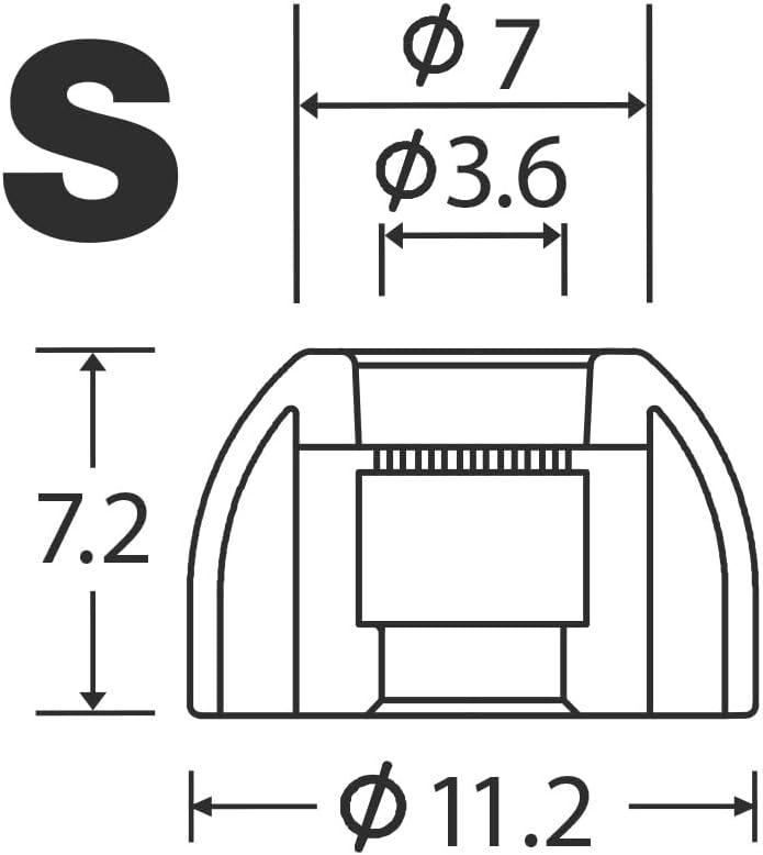 AZLA SednaEarfit XELASTEC 2 (S) - Earbud Tips for Wireless Headphones - Noise Canceling Earbuds Replacement Tips - Eartips Compatible with Sony, Samsung, Beats, JLab, Skullcandy, Sennheiser