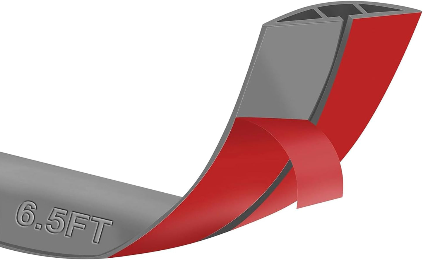 6.5Ft Floor Cord Cover Gray Silicone Cable Protector Easy to Install Wire Organizer and Hider for Home, Office, Garage (Gray-2m)