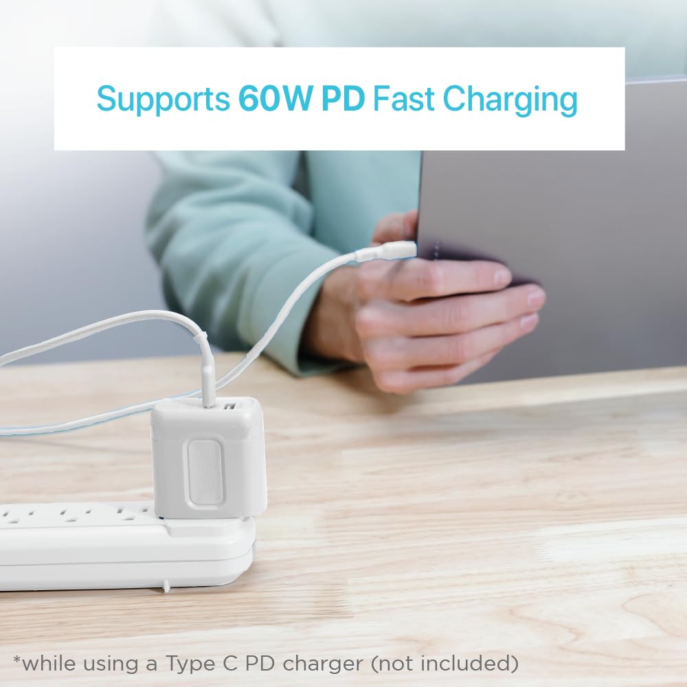 BLACK+DECKER USB C Multi Charging Cable, Fast Multi Charger Cable w/Adapter, Braided 2 in 1 Multiple USB Cable, Universal Charging Cord w/Type C/USB Adapter for iPhone 16 15/Samsung/LG/Tablets/More