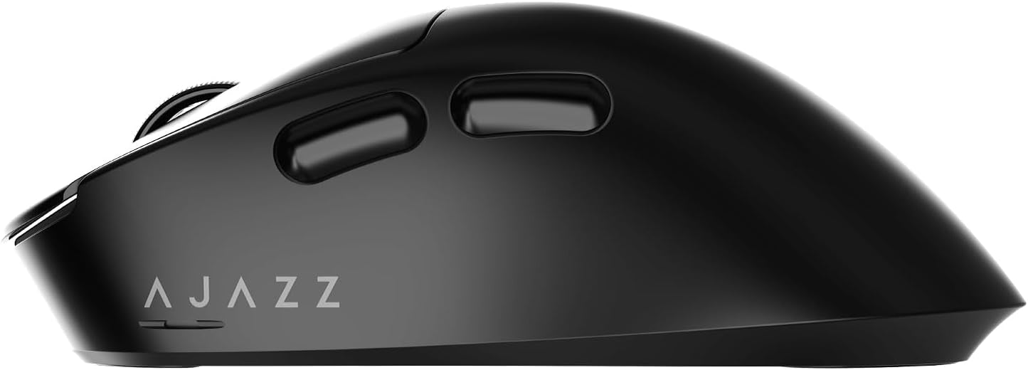AJ179PRO PAW3395 26000 DPI Gaming Mouse, 8000Hz Polling Rate, 58g Ultra-Light, Tri-Mode (2.4G/Wired/Bluetooth 5.2), Magnetic RGB Charging Dock, Ergonomic Right-Hand Design, Black