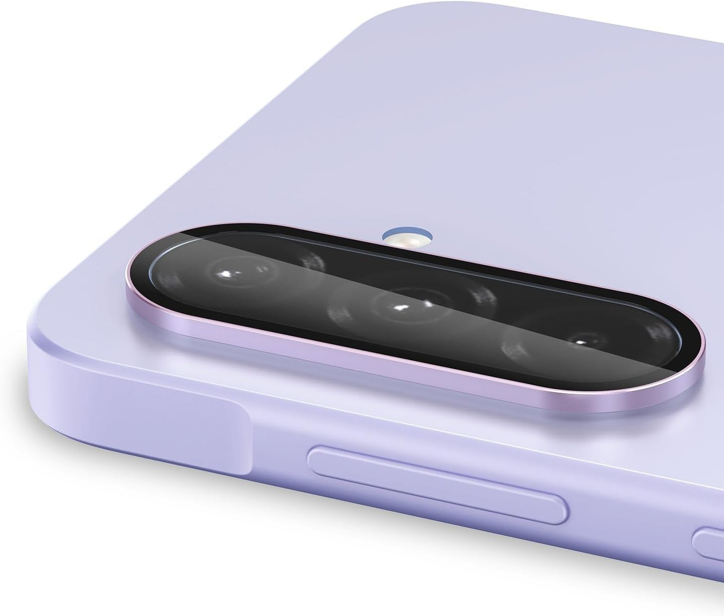 for Samsung Galaxy A36/A56 Camera Lens Protector, Individual Metal Ring Tempered Glass Lens Cover, [Strong Adsorption] Scratch Resistant Ultra-Thin HD Clear Lens Cover, 1 Set-Purple