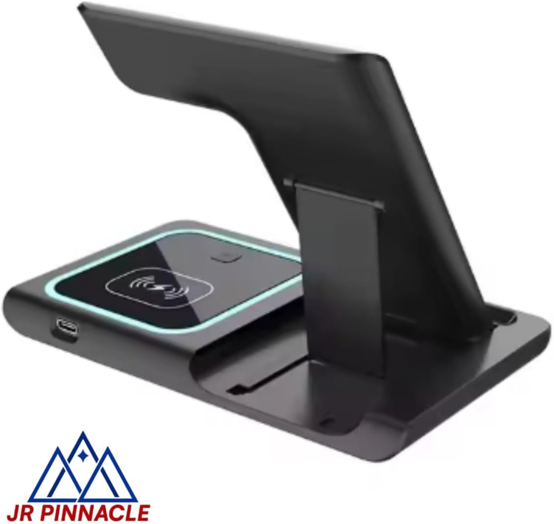 3 in 1 Wireless Charging Station for Apple Watch, iPhone, AirPods – Fast Magnetic Charger Dock Compatible with iPhone 16/15/14, Apple Watch Series, AirPods Pro – JR PINNACLE