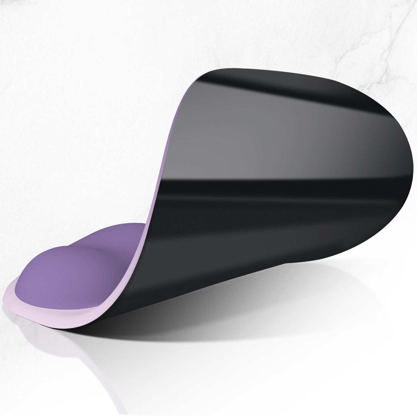 ITNRSIIET Ergonomic Mouse Pad, Cushioned Gel Wrist Rest, Non-Slip Base, Smooth Surface, Cute Multi-Color, 9.5 x 8.2 in, Lavender Fade