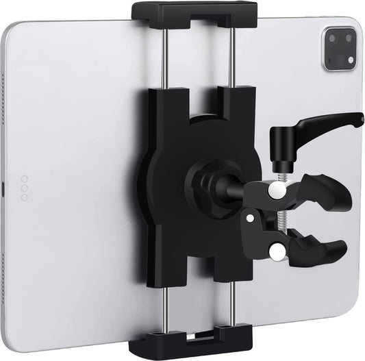 Boat Helm Tablet Holder, Marine Boat Handle Bar Pole Mount, 360°Rotation Clamp Non-Slip Aluminum Alloy Mount,Compatible with 4.7~12.9" iPad/Nexus/LG G Pads/e-Reader/iPhone