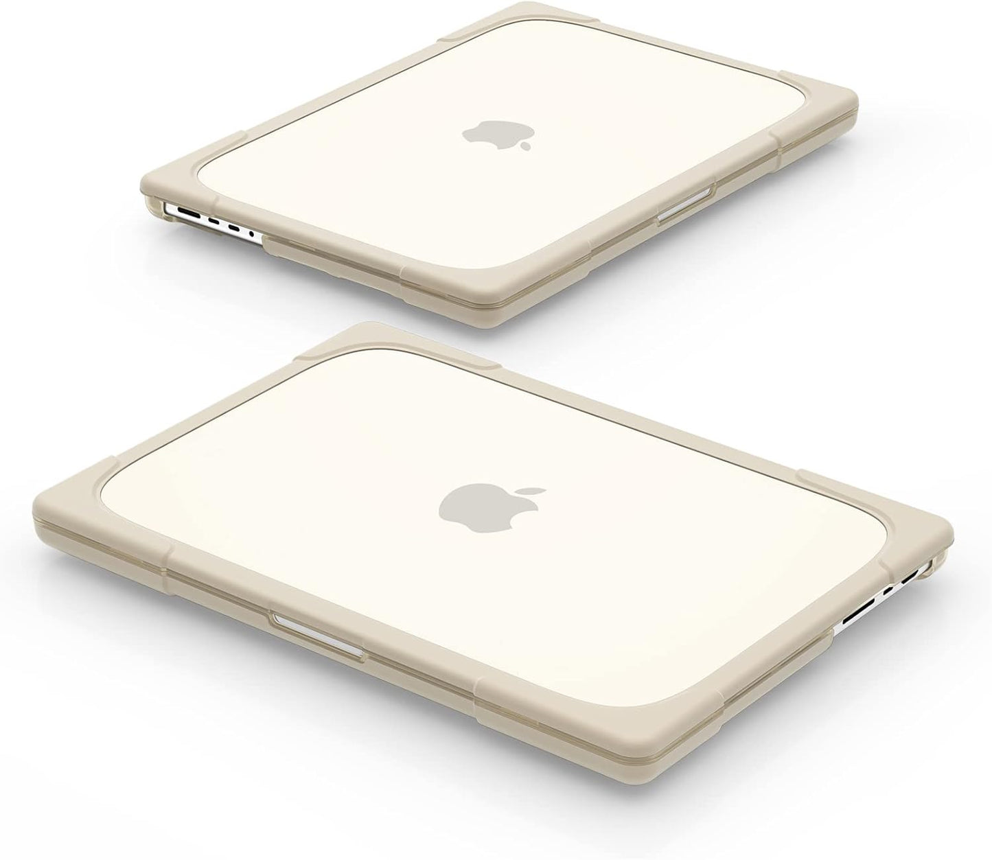 Batianda Compatible with New MacBook Pro 16 inch Case 2024 M4 Chip 2023 2021 Release with M3 M2 Pro Max, Heavy Duty Protective Plastic Hard Shell with Fold Kickstand & Keyboard Cover Protector, Khaki