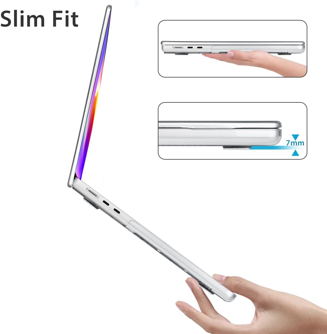 Compatible with MacBook Air 13 inch Case 2025 2024-2022 M4 A3240 M3 A3113 M2 A2681, Plastic Hard Shell&Keyboard Cover&Screen Film&Webcam Cover for MacBook Air 13.6 inch Case, Abstract Marble