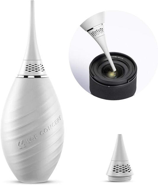 K&F CONCEPT Air Blower, with Long Nozzle/Short Nozzle Switch Design, Single Air Intake Camera Lens Blower, for Digital SLR Lens Sensor LCD Screens Musical Instruments Keyboards Telescope Filters