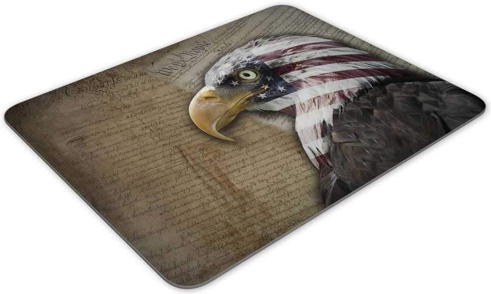 Gaming Mouse Pad， America Dream of Liberty Rectangle Mouse Pad Size(9.84"x7.87")