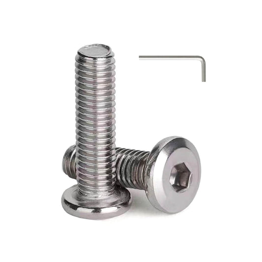 5/16-18 x 5/8" (25 Pack) Flat Head Hex Socket Cap Screws Bolts, 304 Stainless Steel 18-8, Hex Drive, Bright Finish, Fully Machine Thread