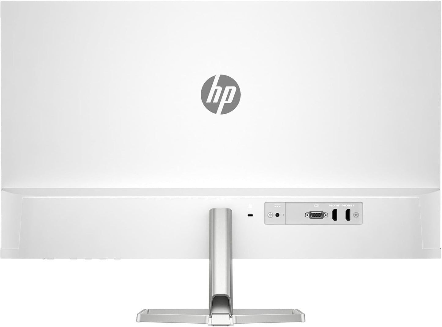 HP Series 5 527sw 27" 300 nits IPS FHD Monitor (Replaces M27FW) Adjustable Tilt, Flicker Free, Anti-Glare, Ultra-Thin, Low-Blue Light Filter, 1x HDMI, White/Silver w/DKZ Hub USB Port Expander