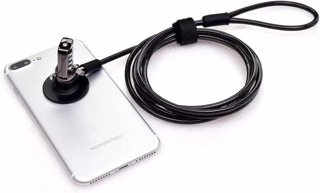 I3C Laptop Cable Lock 4 Digital Combination Lock Security Computer Cable Lock Anti Theft Combination Lock Compatible for Tablet Laptop (2 Packs)