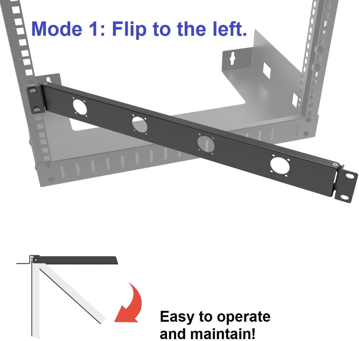 1U Hinged 4D Rack Panel 4 D-Series XLR HDMI Audio Rack Mount Panel for 19 inches Rack Mount (4D)