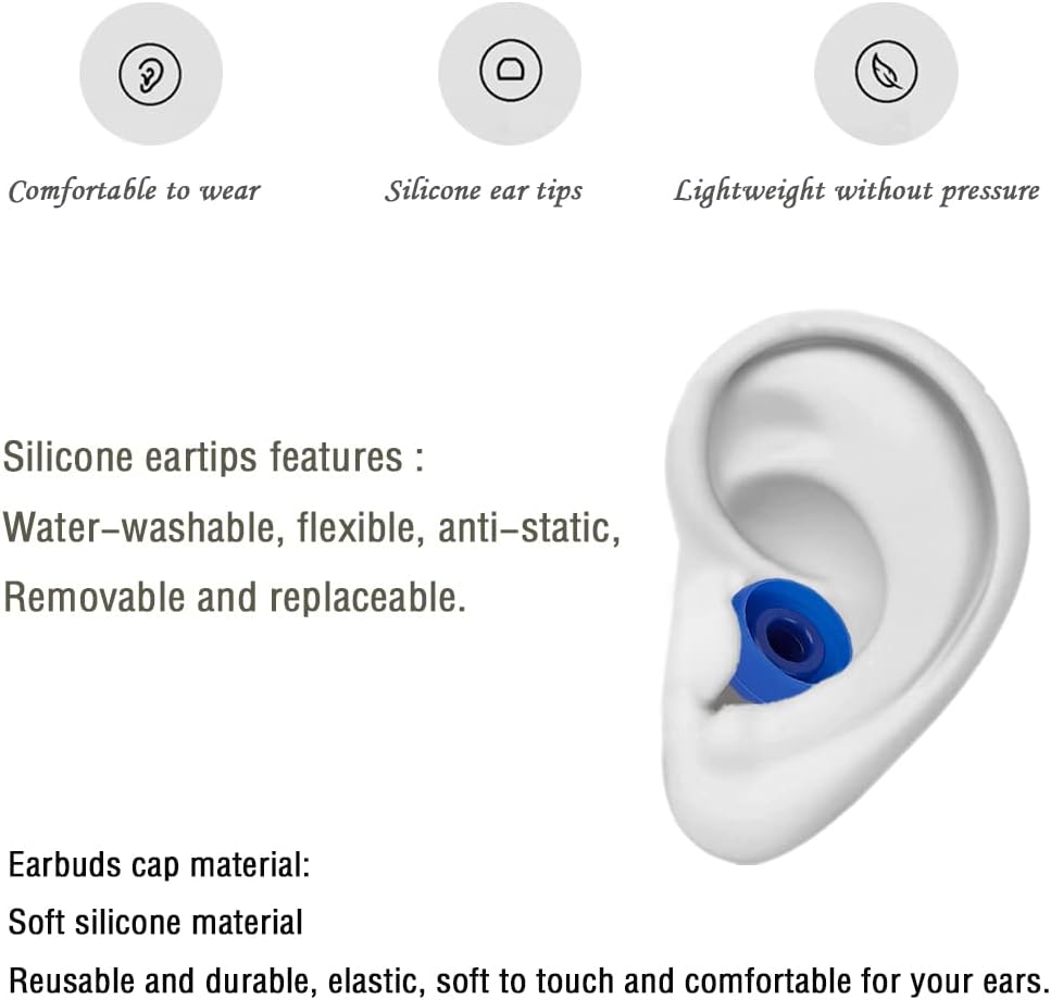 4 Pairs Silicone Earbud Tips Replacement Eartips Earbuds Eargels Earpads Compatible with Powerbeats 1/2/3 Wireless Beats by Dre Headphones(Dark Blue)