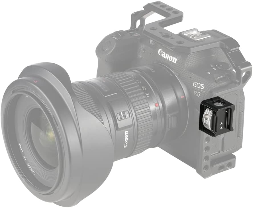 NICEYRIG Cold Shoe Adapter for ARRI Mount, Thumbscrew Easy Mounting Cold Shoe Base for Camera Cage Rig, DSLR Top Handle, Cheeseplate - 500