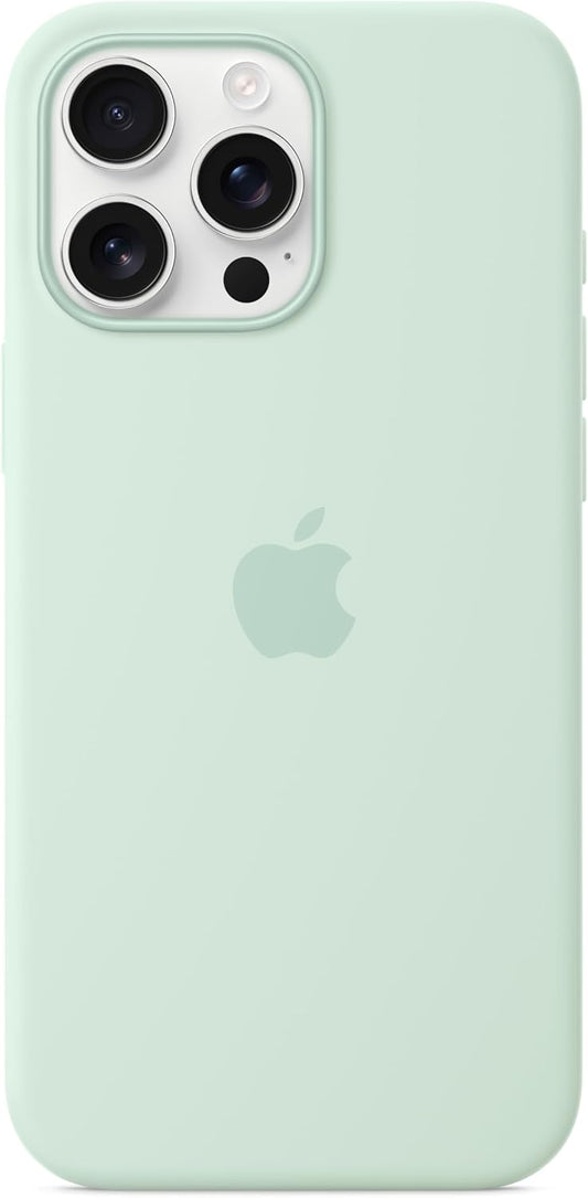 Apple iPhone 16 Pro Max Silicone Case with MagSafe and Camera Control: Lightweight Phone Case, Wireless Charging Compatible, Smooth Matte Finish; Aquamarine