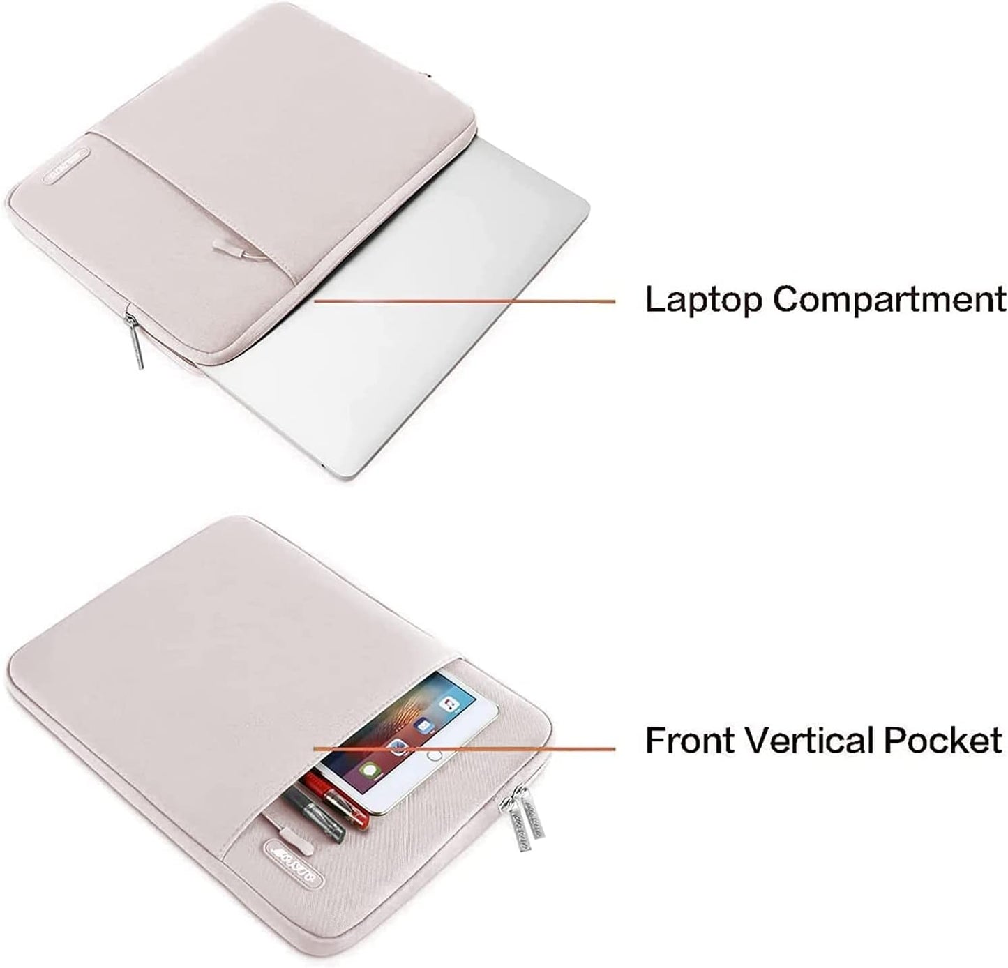 MOSISO Laptop Case 14 inch, 14 inch Laptop Sleeve Bag Compatible with HP Lenovo Dell ASUS Acer, HP Stream, Dell Latitude, Lenovo IdeaPad, Neoprene Computer Sleeve Bag with Small Case, Rock Gray