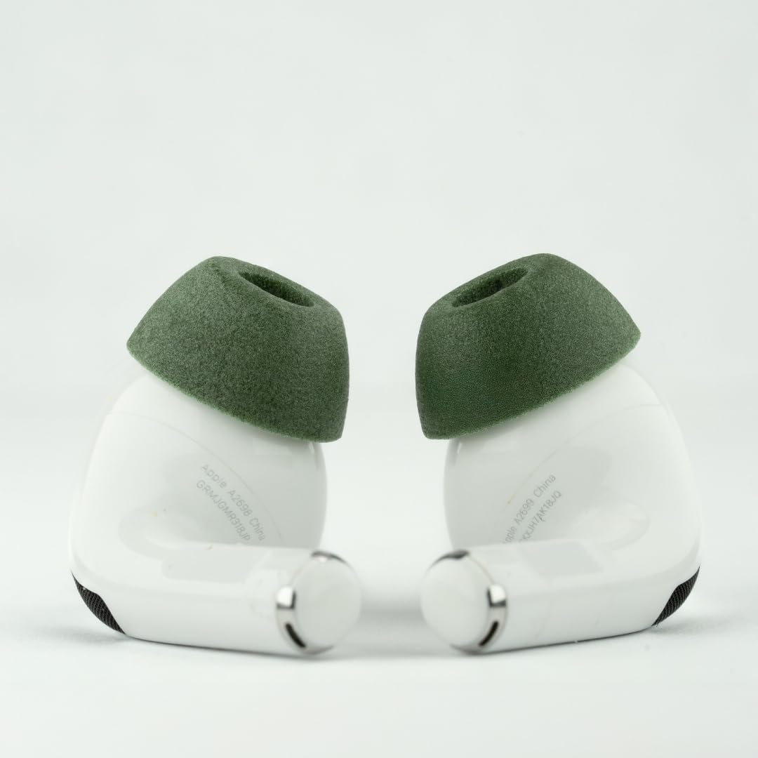 Comply TrueGrip MAX | Premium Memory Foam Replacement Earbud Tips for Apple AirPods Pro 1 & 2 | Long Lasting Comfort, MAX Durability, Secure Fit, Superior Noise Isolation| Green (Small) (1 Pair)