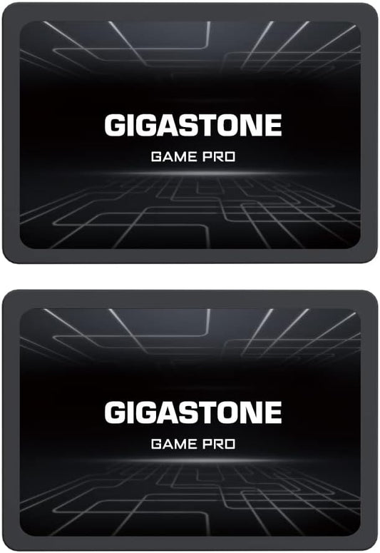 Gigastone SATA SSD 128GB (2-Pack) 2.5 inch SSD 510MB/s Upgrade Laptop PC Memory and Storage PS4 HDD Replacement 2.5" Internal Solid State Hard Drives SATA III SLC Cache 3D NAND Game Pro Performance