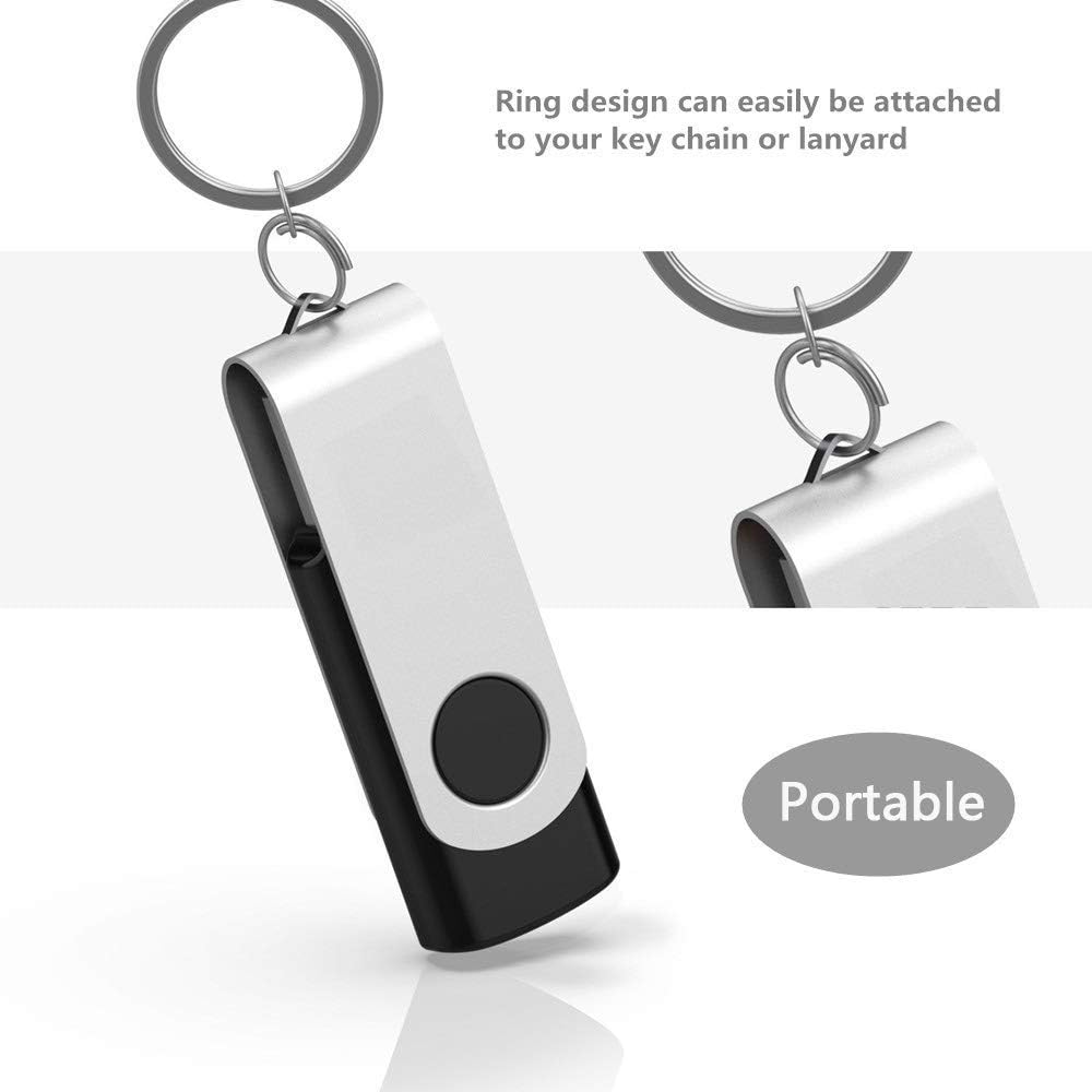 Aiibe 64GB Flash Drive 10 Pack 64GB USB Flash Drives Bulk USB Drive Thumb Drive 64 GB USB 2.0 Memory Sticks Pen Drives Jump Drive (Black)