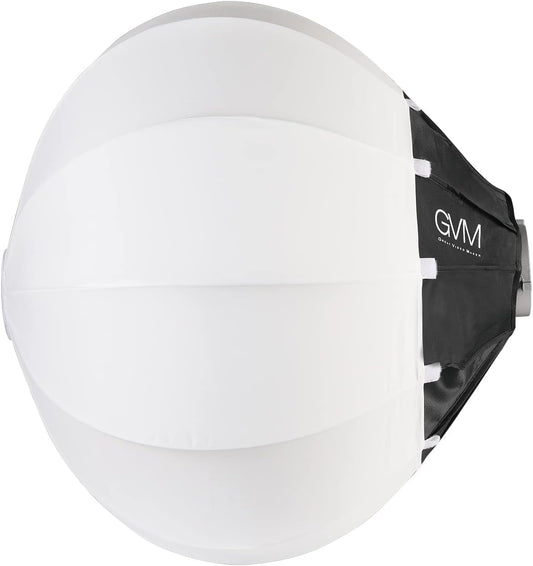 GVM Lantern Softbox Soft Light Modifier, 26inch, Quick-Setup Quick-Folding GVM Light Upgraded for GVM SD80D P80S SD300D SD200D SD200S ST200R ST100R PR150D PR150R and Other Bowens Mount Light