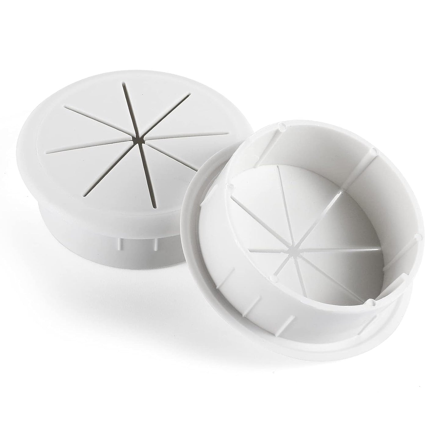 HYCC 10 Pack 2-3/8 Inch Flexible Desk Grommet,Organize Wires and Cables on Office Equipment, Computer Components, Entertainment Systems Effectively - Color: White