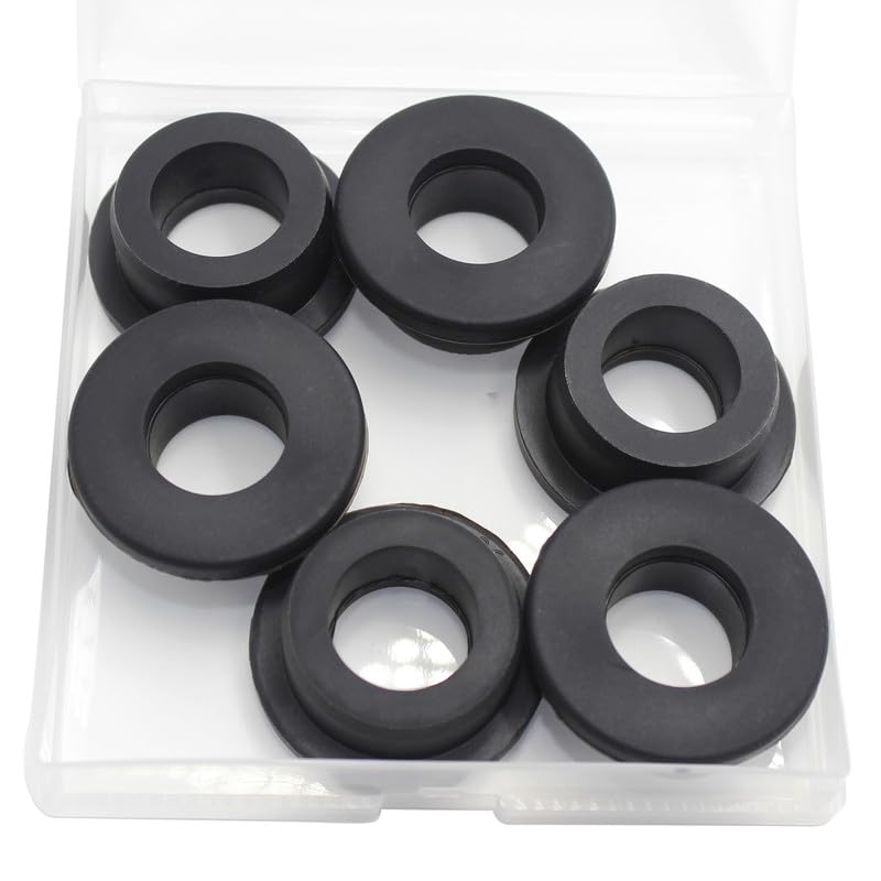 6 Pcs 1" Drill Hole, 5/8" ID Silicone Rubber Grommets for Wiring, Automotive Firewall Hole Plug, Top Hat Grommets for Vinyl Tubing in Hydroponic and Irrigation Systems Metal Wall Drywall