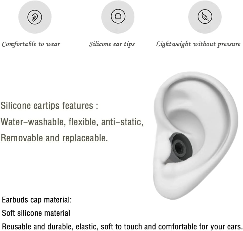 4 Pairs Silicone Ear Tips Earbuds Replacement Tips Earbuds Cap Eartips Tips Compatible with Powerbeats 1/2/3 Wireless Beats by Dre Headphones