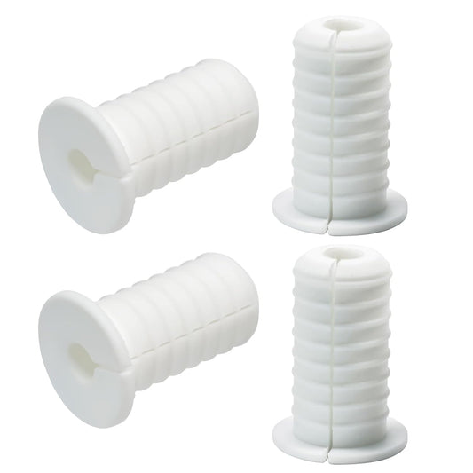 4pc Starlink Cable Grommet 3/4" Silicone Anti-Slip Waterproof Wall Hole Pass Through Split Cable Bushings for TV Wire Ethernet Cord, Starlink Cable Routing Kit Accessories,38mm/1.5"Ht, White