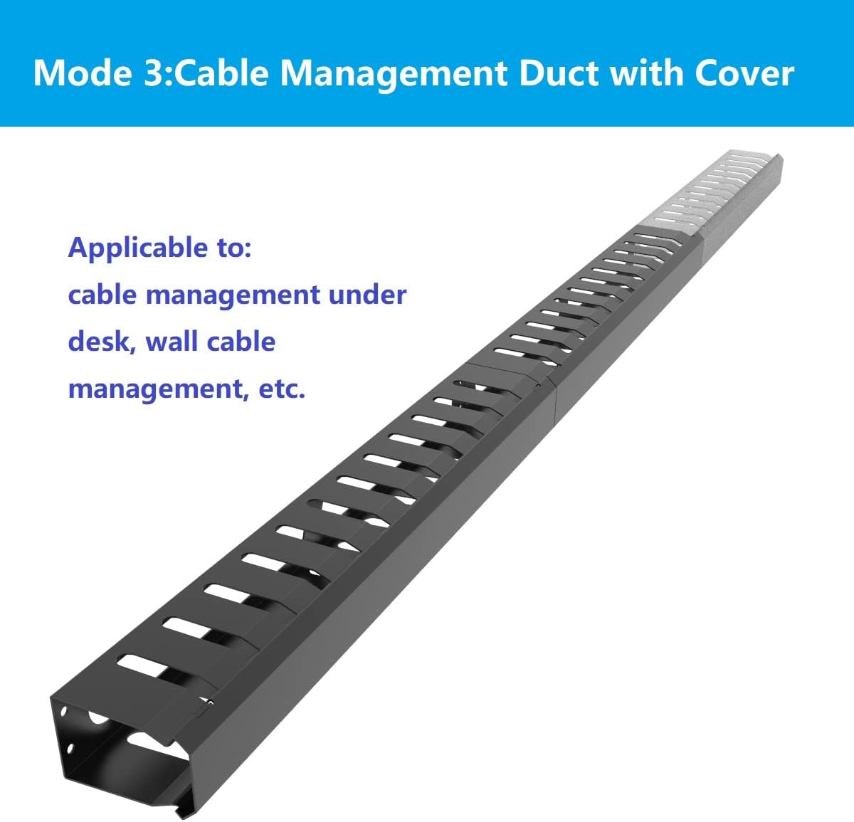 Jingchengmei 2 Pack of All Metal 1U Cable Management Horizontal Rack Mount Cable Manager with 12 Big Finger Slots for 19-inch Server Rack or Cabinet