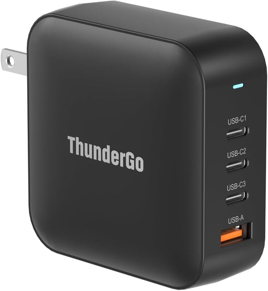 240W GaN Charger, 4-Port USB C Fast Charging Station with 140W Max PD 3.1 Port, Compact Travel Wall Adapter for MacBook Pro/Air M3/M2/M1, Laptops, iPhone 15/14, Galaxy S24/S23, iPad, Steam Deck