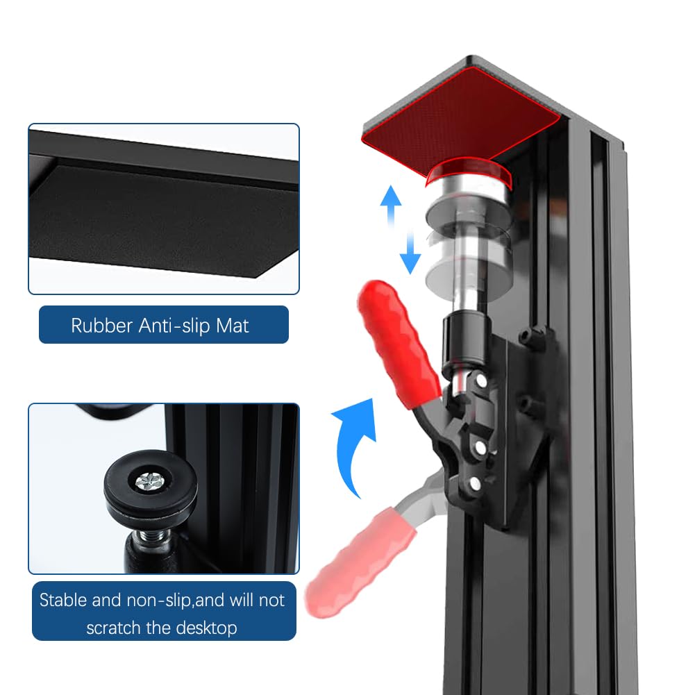 Flight Sim Hotas Desk Mount Compatible with Logitech X56,X52,X52 Pro/Thrustmaster T-Flight Hotas X,SimTask Farmstick,Sol-R2,T16000M FCS/VKB Gunfighter Mk.lll,Gladiator/Pro/Airrow/VPC Mongoos T-50