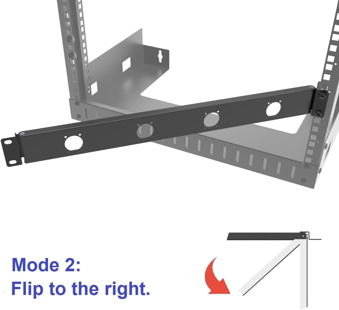 1U Hinged 4D Rack Panel 4 D-Series XLR HDMI Audio Rack Mount Panel for 19 inches Rack Mount (4D)